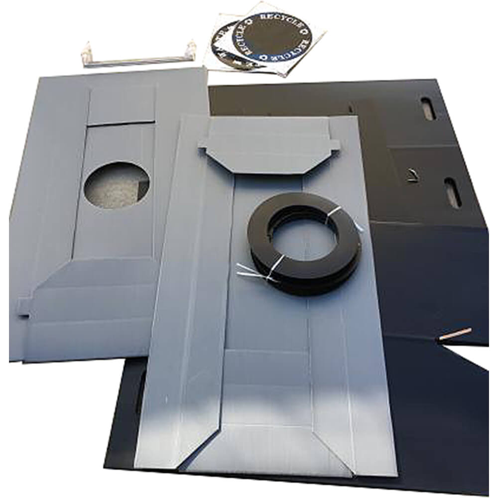 Black, Corrugated Plastic Indoor Trash Can and Recycling