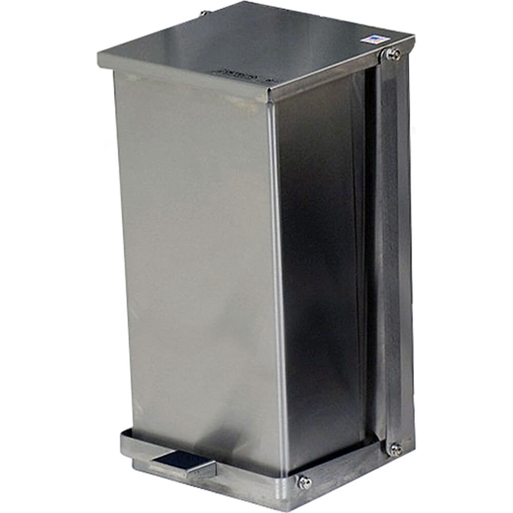 Stainless Steel, Commercial Step On Trash Can, 48 Qt C48 Detecto