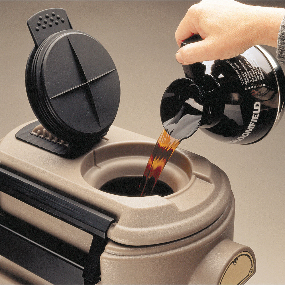 Cambro Black, 5 Gal. Hot Beverage Dispenser, Coffee / Tea, CSR5110