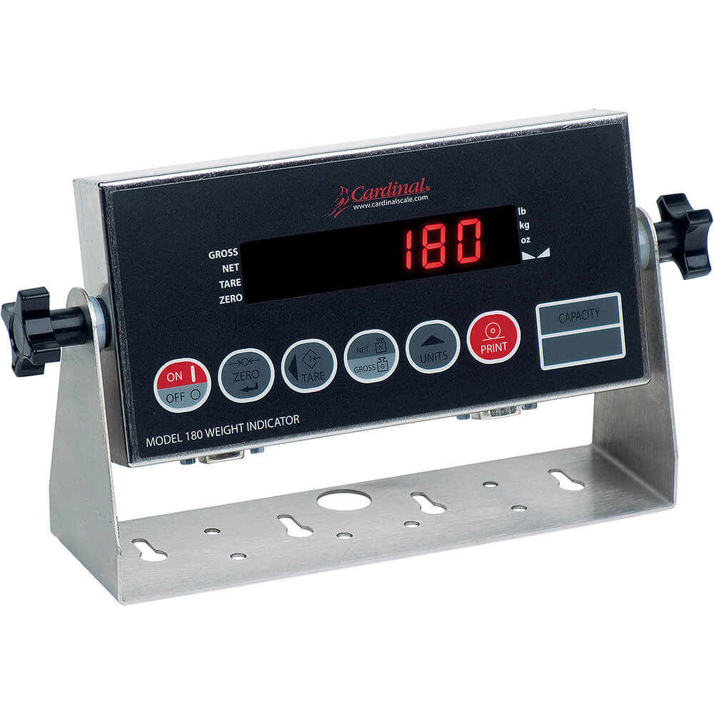Stainless Steel Rugged Weigh Pallet / Floor Scale, 4X4, 5000 Lb W/ 180 Digital Weight Indicator View 4