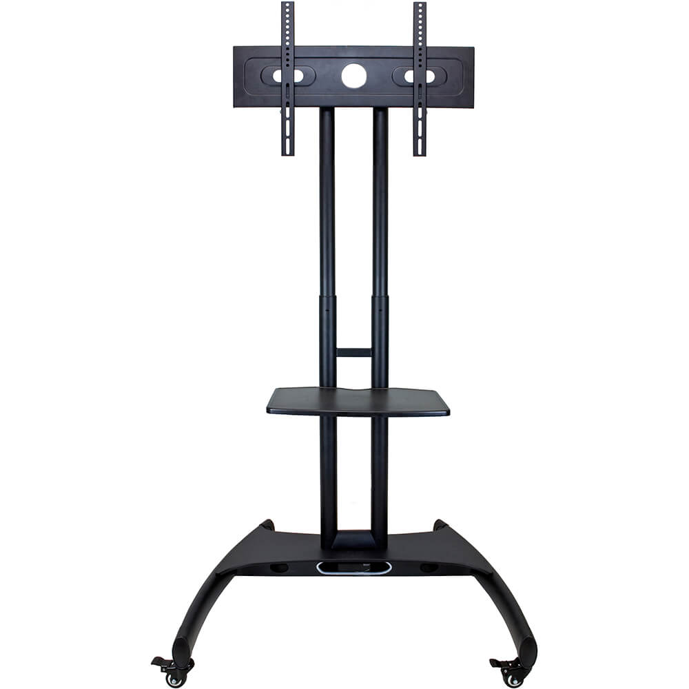 Height Adjustable Rolling TV Stand with Shelf, Fits 40" To 60" Flat Screen TVs FP2500 Luxor
