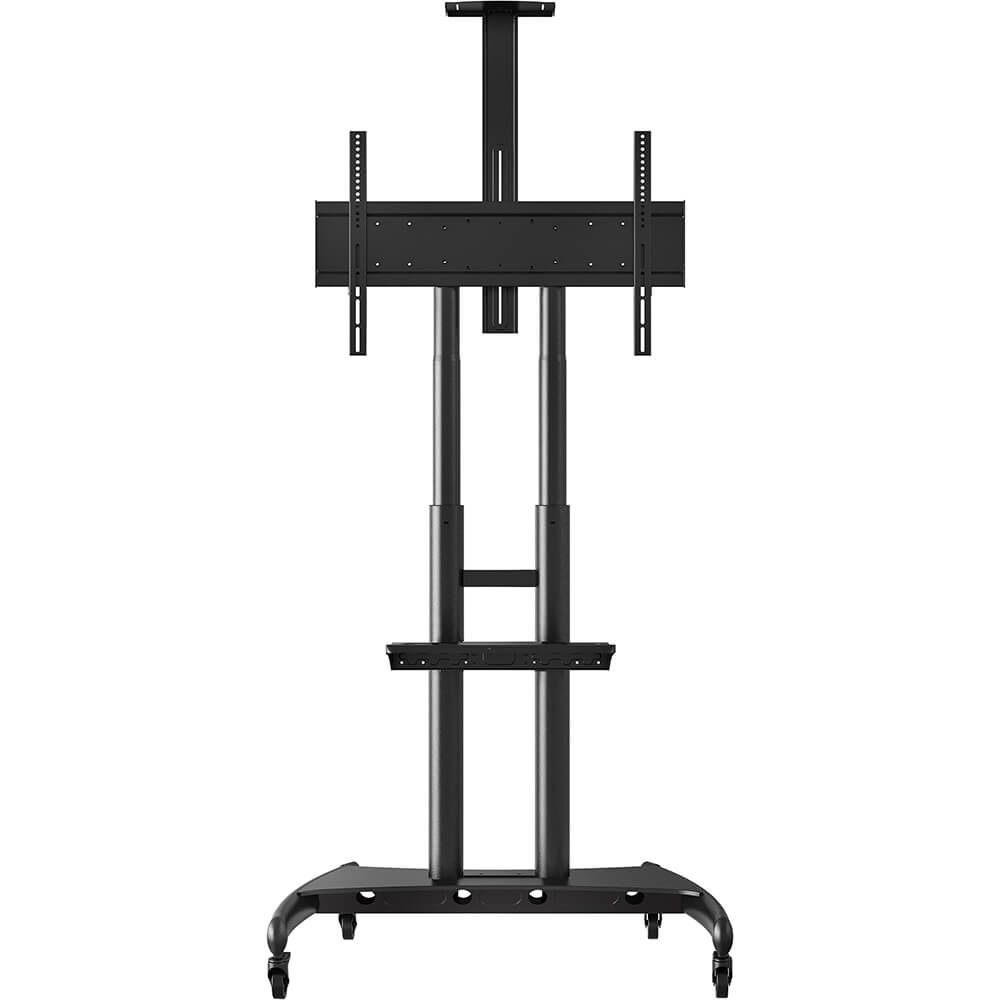 Height Adjustable Rolling TV Stand with Shelf, Fits 40" To 80" Flat Screen TVs FP4000 Luxor