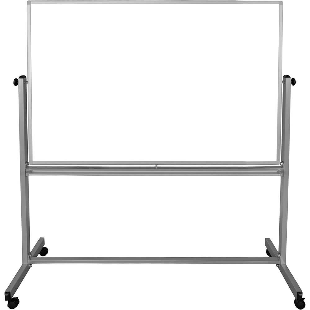 Double Sided Dry Erase Whiteboard 60"W X 40"H with Rolling Stand MB6040WW Luxor
