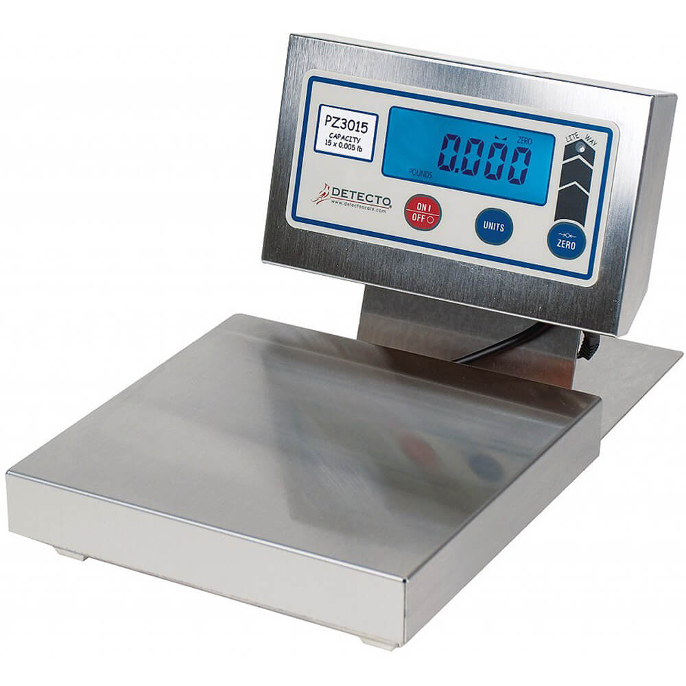 Detecto Stainless Steel, Digital Food Scale, Ingredient Scale, 15 Lb