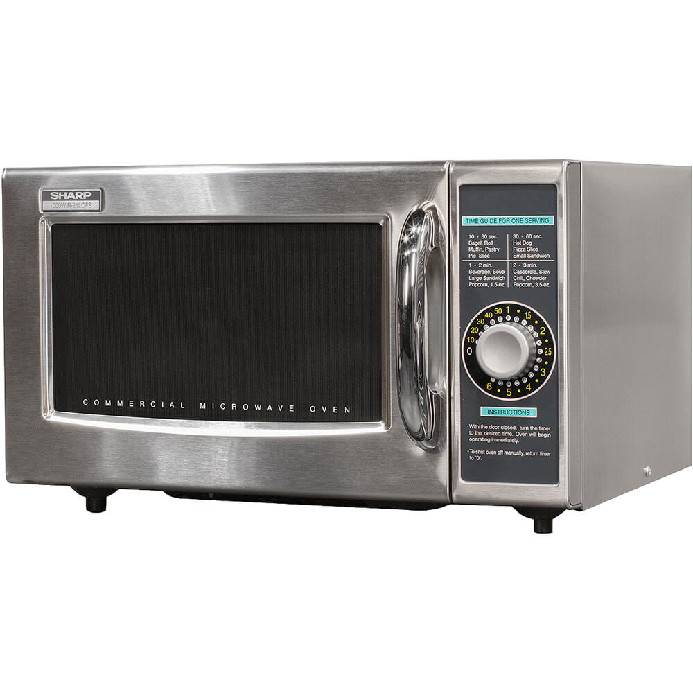 Sharp Stainless Steel, Medium Duty Commercial Microwave Oven, Dial