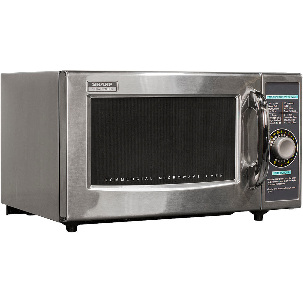 Sharp Stainless Steel, Medium Duty Commercial Microwave Oven, Dial