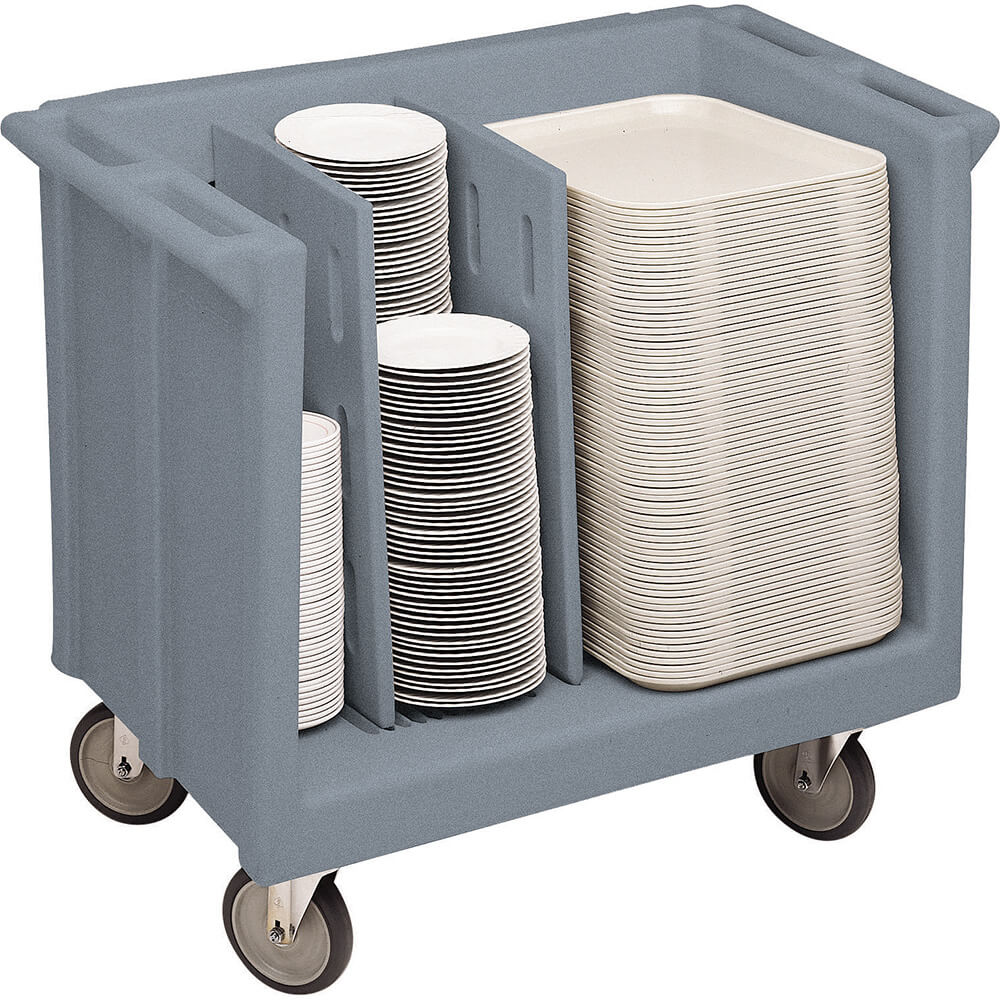 Granite Gray, Adjustable Tray and Dish Cart