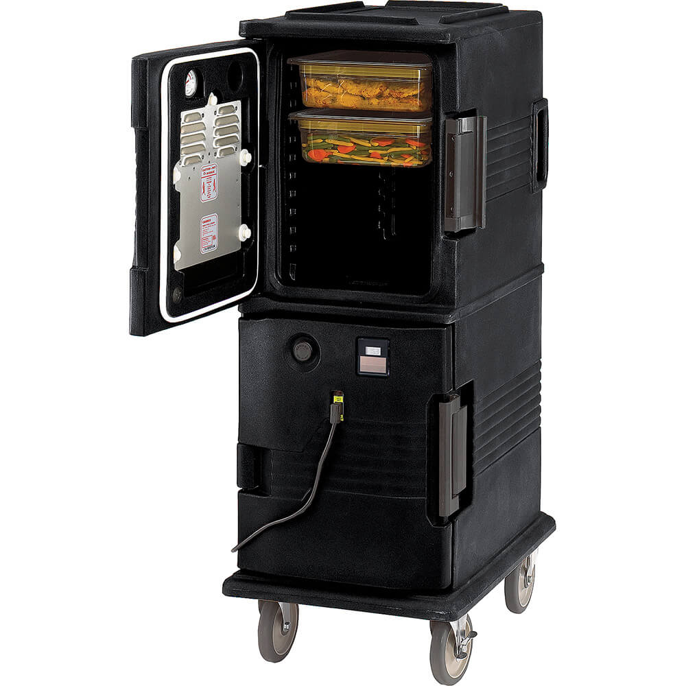 Black, H-Series 2-Compartment Electric Hot Box, 110V
