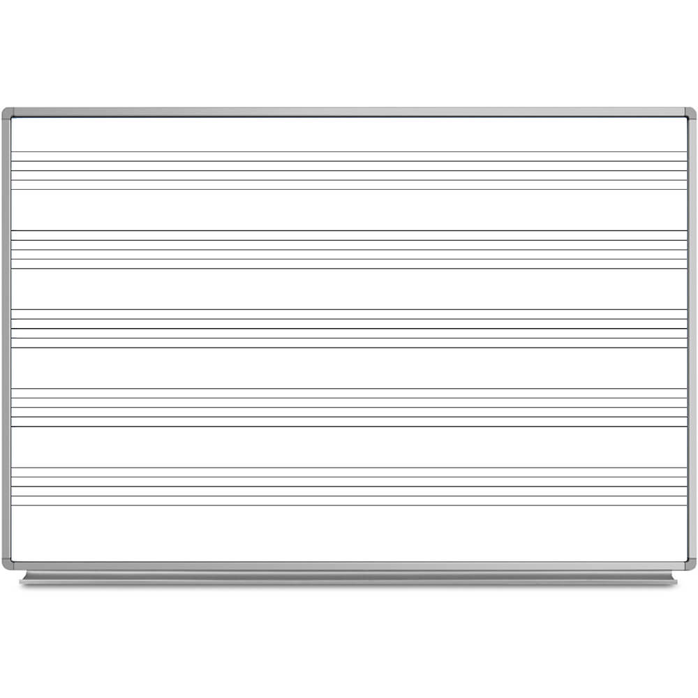 Steel Wall Mounted Music Staff Magnetic Dry Erase Whiteboard 72"W X 48"H