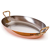 Copper, Oval Roasting Pan, 13.75"