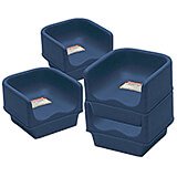 Navy Blue, Single Height Booster Seat, No Strap, 4/PK