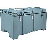 Slate Blue, Insulated Food Carrier with Hinged Serving Lid