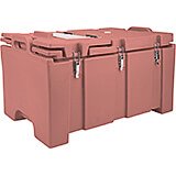 Brick Red, Insulated Food Carrier with Hinged Serving Lid
