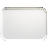 White, 4-1/4" x 6" Food Trays, Fiberglass, 12/PK