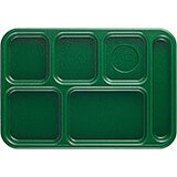 Grass Green, 6-Compartment Polypropylene Lunch Tray, 24/PK