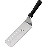 Black, Stainless Steel Perforated Offset Spatula / Turner