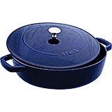 Dark Blue, Cast Iron Saute Pan - Braiser, 4 Qt