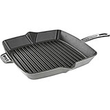 Graphite Grey, 12" X 12" Cast Iron Griddle / Grill