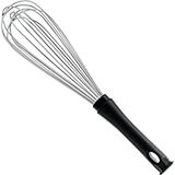 Black, Stainless Steel Whisk, 8 Wires, 10"