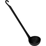 Black, Composite Material Long Pa+ Perforated Ladle, Handle Hook, 11.88"