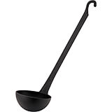 Black, Composite Material Ladle with Handle Hook, 13.25"