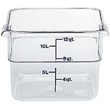 Clear, 12 Qt. CamSquare Food Storage Containers, 6/PK