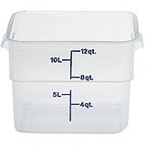 Translucent, 12 qt. CamSquare Food Storage Containers, 6/PK