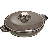 Graphite Grey, Round Cast Iron Plate With Lid, 0.75 Qt