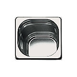 Stainless Steel Hotel Pan 1/6 Gn with Fixed Handles, 4" Deep