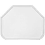 White, 14"x18" Trapezoid Food Trays, Fiberglass, 12/PK