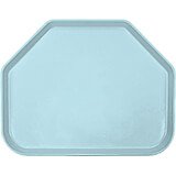 Sky Blue, 14"x18" Trapezoid Food Trays, Fiberglass, 12/PK