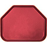 Ever Red, 14"x18" Trapezoid Food Trays, Fiberglass, 12/PK