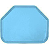 Robin Egg Blue, 14"x18" Trapezoid Food Trays, Fiberglass, 12/PK