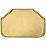 Earthen Gold, 14"x22" Trapezoid Food Trays, Fiberglass, 12/PK