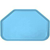 Robin Egg Blue, 14"x22" Trapezoid Food Trays, Fiberglass, 12/PK