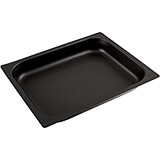 Black, Stainless Steel 1/2 Gn Non-stick Baking Pan, 0.75" Deep