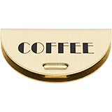 1-Coffee/Decaf Brass Sign
