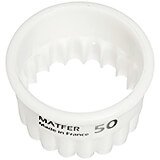 White, Exoglass Carnation Pastry / Cookie Cutter, 2"