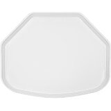White, 15" x 20" Trapezoid Food Trays, Fiberglass, 12/PK