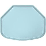 Sky Blue, 15" x 20" Trapezoid Food Trays, Fiberglass, 12/PK