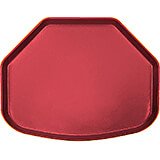 Ever Red, 15" x 20" Trapezoid Food Trays, Fiberglass, 12/PK