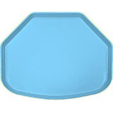 Robin Egg Blue, 15" x 20" Trapezoid Food Trays, Fiberglass, 12/PK
