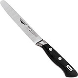 Black, Forged Carbon Steel Table Bread Knife, 4.33"
