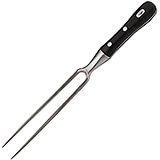 Black, Stainless Steel Chefs Fork, Forged, 6.63