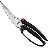 Black, Stainless Steel Poultry Shears with Pivot Screw, 10"