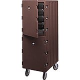 Dark Brown, Double Compartment Food Cart for 18x26 Boxes