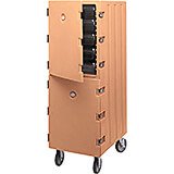 Coffee Beige, Double Compartment Food Cart for 18x26 Boxes