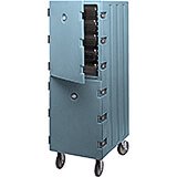 Slate Blue, Double Compartment Food Cart for 18x26 Boxes