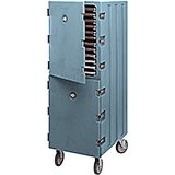 Slate Blue, Double Compartment Food Cart for Sheet Pans / Trays