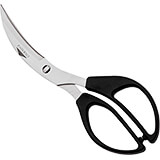 Black, Stainless Steel Poultry Shears, Plastic Handles, 10.5"